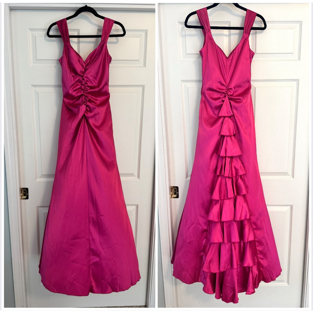 Y2K Jessica McClintock for Gunne Sax Dress Size 5/6 Pink Formal Prom Hoco